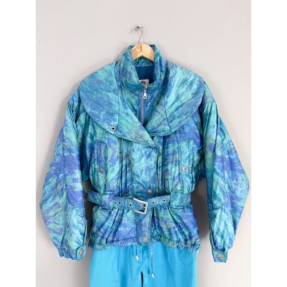 Colmar Sportswear Vintage Ski Snow Suit Jumpsuit Stirrups 80's 90's NEW Italian - Picture 2 of 5